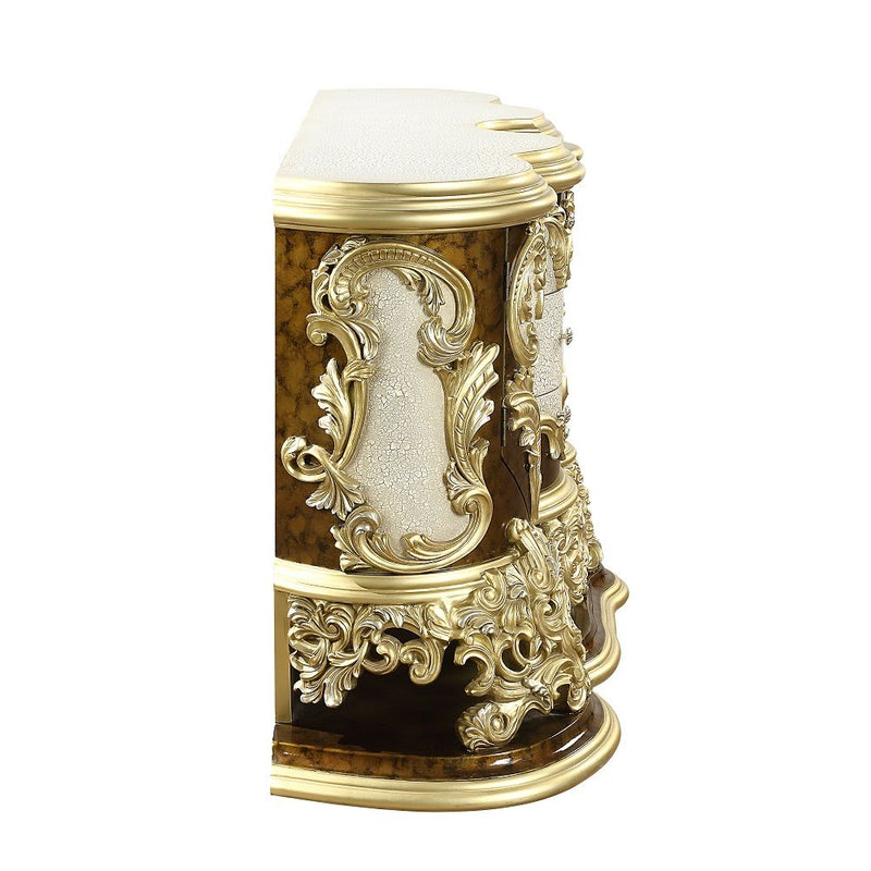 Desiderius - Dresser - Antique Gold & Hand Painted Brown - R&R Furniture Gallery (Fountain Valley, CA)