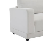 Modern Square Arm Sofa With Soft Fabric Upholstery, Deep Cushions - R&R Furniture Gallery (Fountain Valley, CA)