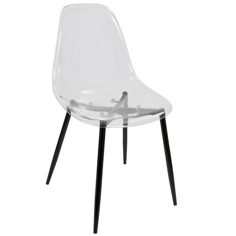 Lumi Source Clara 5-piece mid-century modern dining set with wooden table and matching chairs for stylish dining room decor.