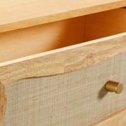 Grappa - Wood & Rattan Wavy Dresser - Natural - R&R Furniture Gallery (Fountain Valley, CA)