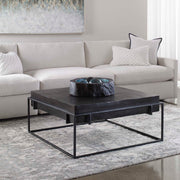 Uttermost Telone modern console table with sleek wooden top and metal legs, ideal for entryways or living rooms.