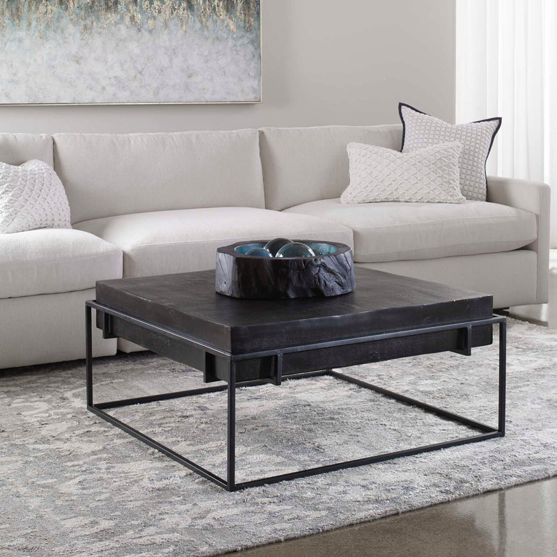 Uttermost Telone modern console table with sleek wooden top and metal legs, ideal for entryways or living rooms.