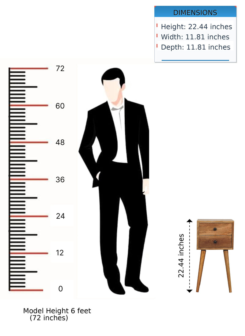 Mini 2 Drawer Nightstand - R&R Furniture Gallery (Fountain Valley, CA)