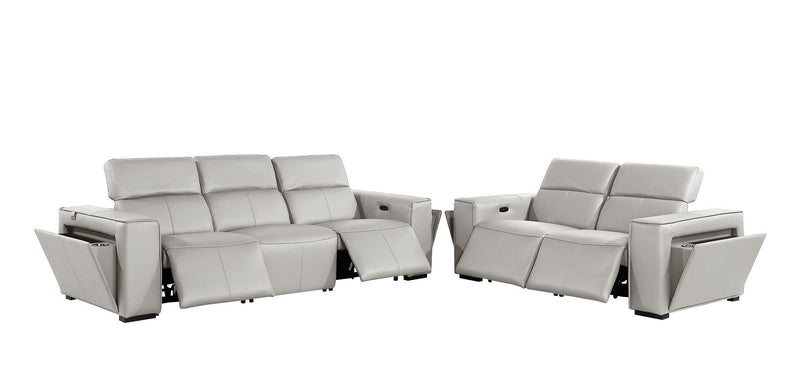 1224 - 5-Piece Modular Power Reclining Sofa And Loveseat Set In With 4 Power Recliners & Power Headrests