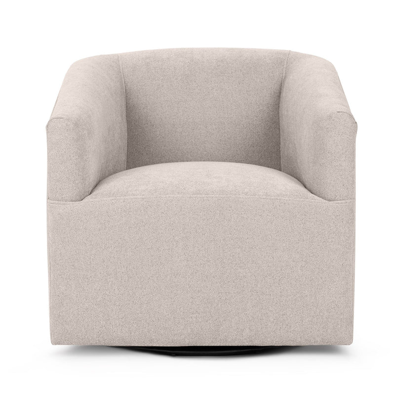 Classic Home Vernon swivel chair with a rounded back and cushioned seat, stylishly designed for modern living spaces.