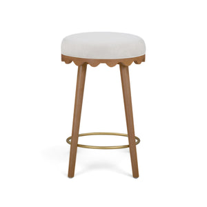 Oodle - Performance Vegan Mohair Light Walnut Stool