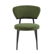 Upholstered Dining Chair (Set of 2) - Green Fabric - R&R Furniture Gallery (Fountain Valley, CA)