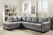 Glory Furniture Gallant stationary sectional sofa with modern design, featuring plush cushions and spacious seating in a stylish living room setting.