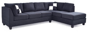 Glory Furniture Malone Comfort Sectional sofa with plush cushions and neutral fabric upholstery in a modern stationary design.