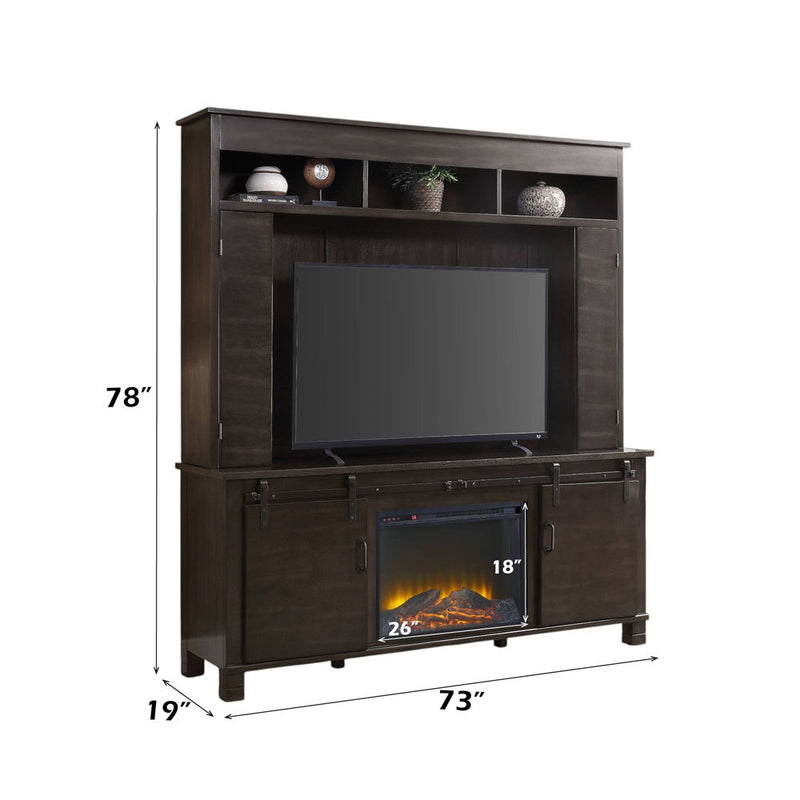 Apison - Entertainment Center (Include 91617Fir) - Espresso - R&R Furniture Gallery (Fountain Valley, CA)