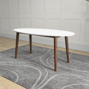 Ada - Mid-Century Modern Style Oval Dining Table - R&R Furniture Gallery (Fountain Valley, CA)