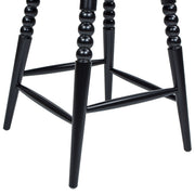 Breda - Turned Bubble Spindle Low Back Counter Stool - Black - R&R Furniture Gallery (Fountain Valley, CA)