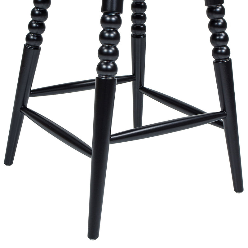 Breda - Turned Bubble Spindle Low Back Counter Stool - Black - R&R Furniture Gallery (Fountain Valley, CA)