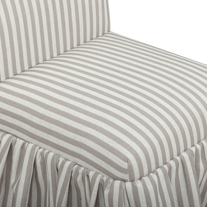 Gertrude - Striped Linen Dining Chair