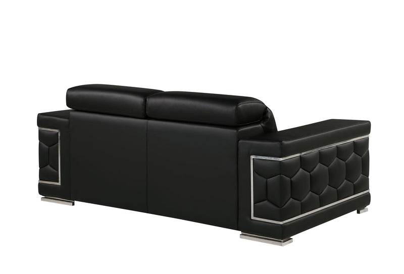 296 - Genuine Leather Loveseat - R&R Furniture Gallery (Fountain Valley, CA)