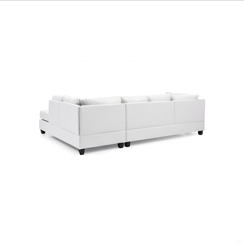 Glory Furniture Malone Comfort Sectional sofa in neutral fabric with plush cushions and modern design.