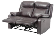 Glory Furniture Ward reclining loveseat for two with plush cushions and modern design, perfect for cozy living room seating.