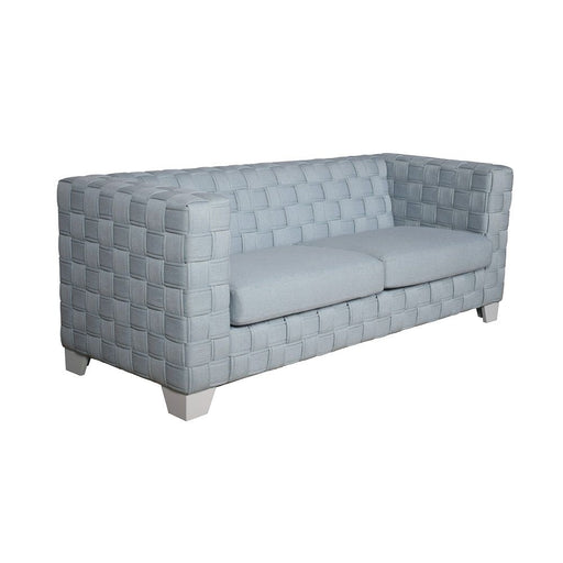 Saree - Sofa - Light Teal Chenille & White - R&R Furniture Gallery (Fountain Valley, CA)