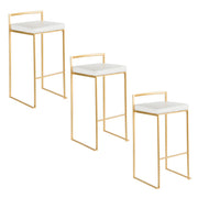 Lumi Source Fuji contemporary glam barstool with quality construction, featuring sleek design and modern metal legs.