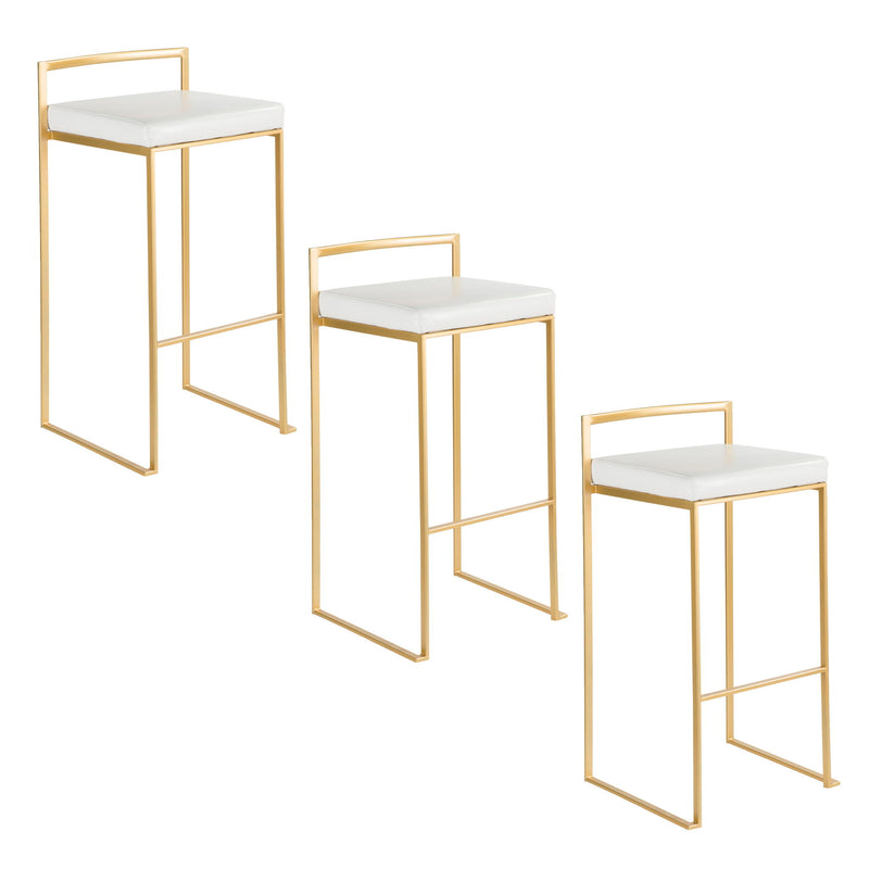 Lumi Source Fuji contemporary glam barstool with quality construction, featuring sleek design and modern metal legs.