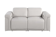 1126 - Top Grain Power Reclining Italian Leather Loveseat - R&R Furniture Gallery (Fountain Valley, CA)