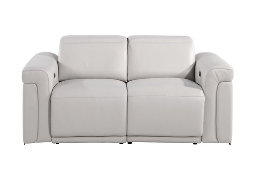1126 - Top Grain Power Reclining Italian Leather Loveseat - R&R Furniture Gallery (Fountain Valley, CA)