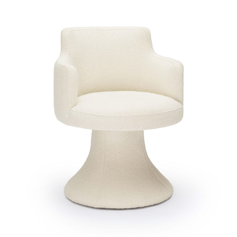 Jeffree - Performance Boucle Swivel Dining Chair - R&R Furniture Gallery (Fountain Valley, CA)