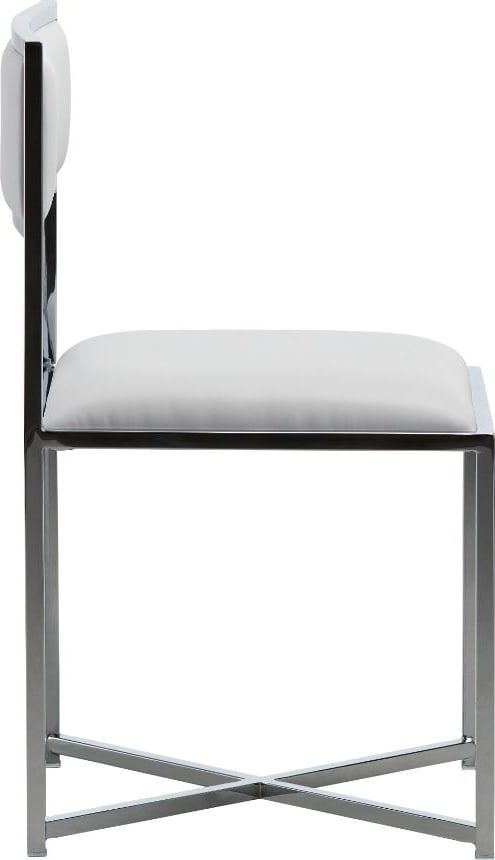 Amalfi X-Base Chair in White Leather