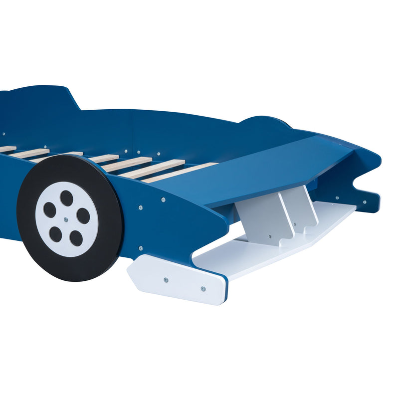 Race Car-Shaped Platform Bed With Wheels - R&R Furniture Gallery (Fountain Valley, CA)