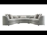 Ivria - Sectional Sofa With 9 Pillows - Gray Boucle - R&R Furniture Gallery (Fountain Valley, CA)