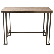 Industrial Roman counter table by Lumi Source featuring a metal frame and wooden tabletop, ideal for modern industrial decor.