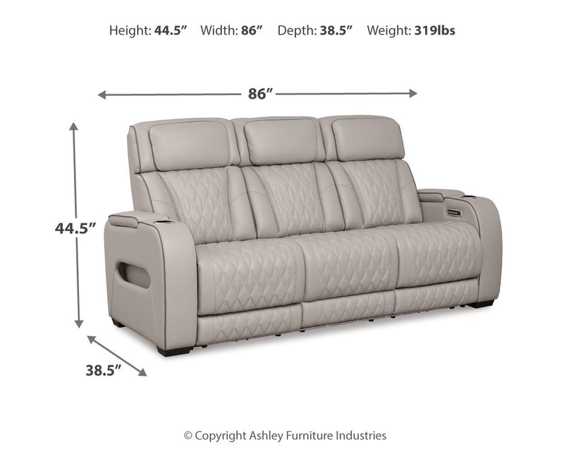 Boyington - Power Reclining Sofa With Adj Headrest - R&R Furniture Gallery (Fountain Valley, CA)