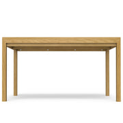 Wilson handcrafted dining table by Simpli-Home with a wooden surface and sturdy legs, ideal for family meals and gatherings.