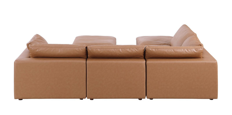 1100 - 6-Piece Left Arm Facing 3-Seat Sectional (Top-Grain Italian Leather)