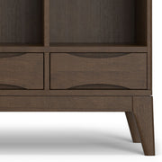 Harper - Low 6 Cube Storage With Drawers - Walnut Brown - R&R Furniture Gallery (Fountain Valley, CA)
