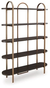 Brentmour - Bookcase - Brown / Gold Finish - R&R Furniture Gallery (Fountain Valley, CA)