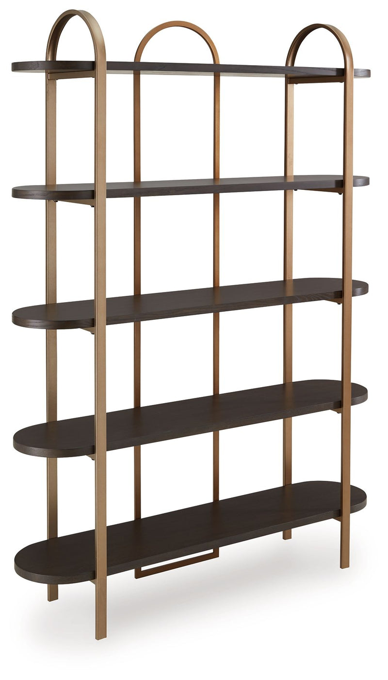 Brentmour - Bookcase - Brown / Gold Finish - R&R Furniture Gallery (Fountain Valley, CA)