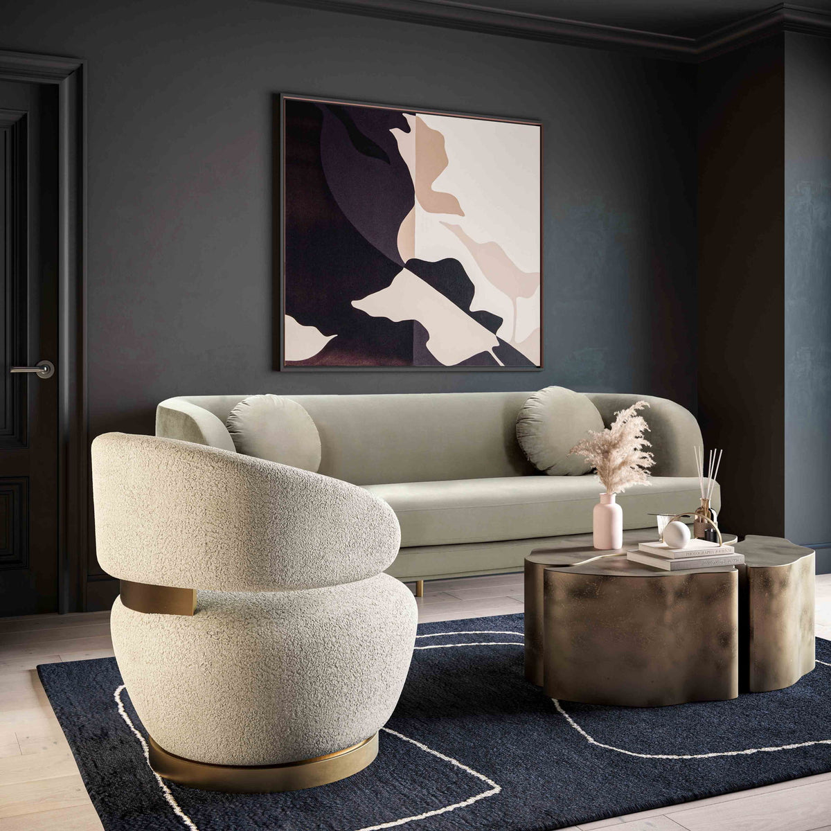 Austin - Faux Shearling Chair - Beige - R&R Furniture Gallery (Fountain Valley, CA)