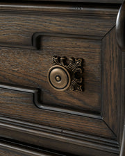 Maylee - Five Drawer Chest - Dark Brown - R&R Furniture Gallery (Fountain Valley, CA)