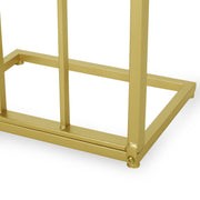 Modern Glam C-Shape End Table by Noble House, sleek chair side table with a stylish, contemporary design and smooth finish.