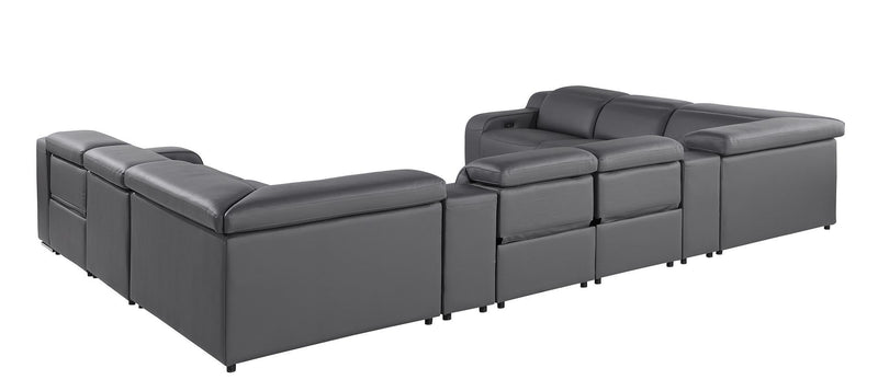 1116 - 10-Piece U-Shaped Sectional Sofa In With 4 Power Recliners & Power Headrests