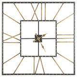 Thames - Wall Clock - Black / Gold Finish - R&R Furniture Gallery (Fountain Valley, CA)