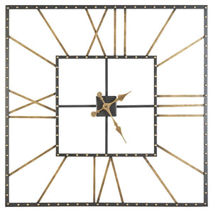 Thames - Wall Clock - Black / Gold Finish - R&R Furniture Gallery (Fountain Valley, CA)