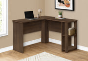 Computer Desk, Home Office, Corner, Storage Shelves, L Shape, Laptop, Contemporary & Modern - Walnut - R&R Furniture Gallery (Fountain Valley, CA)