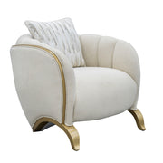 Scotts Square - Matching Chair - Cornsilk / Light Champagne - R&R Furniture Gallery (Fountain Valley, CA)