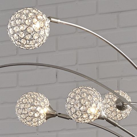 Winter - Metal Arc Lamp  - Silver Finish - R&R Furniture Gallery (Fountain Valley, CA)