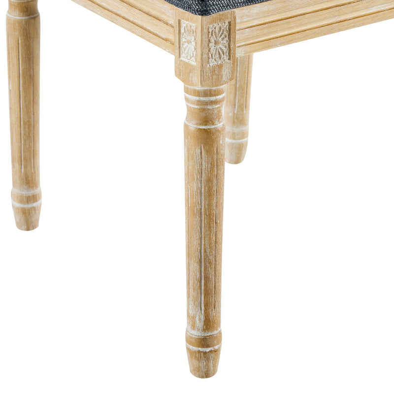 French Country Style Dining Chair With Upholstered Seating And Fluted Legs - R&R Furniture Gallery (Fountain Valley, CA)