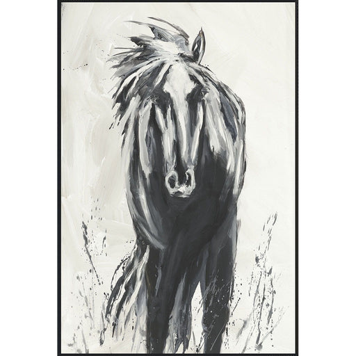 Dark Horse - 48" x 72" Painting By Buddy Whitlock - Black - R&R Furniture Gallery (Fountain Valley, CA)