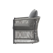 Modern Curved Aluminum Lounge Chair With Stylish Rope Weave Design And Cushioned Comfort For Outdoor - R&R Furniture Gallery (Fountain Valley, CA)