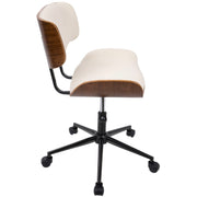 Lumi Source Lombardi mid-century modern adjustable office chair with swivel, featuring a sleek design and cushioned seat.